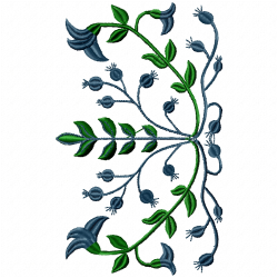 Flowers And Tree Embroidery Design 10